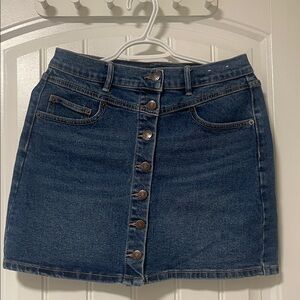 Calvin Klein Blue Denim Mini Skirt